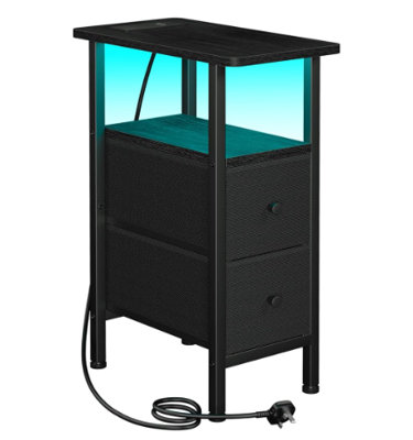 21.6cm W Solid Wood Bedside Table