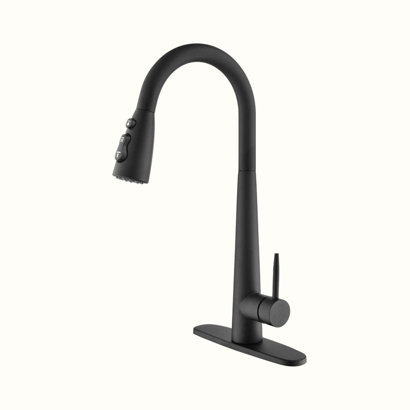 HOOSENG Pull Down Touch Kitchen Faucet, Matte Black
