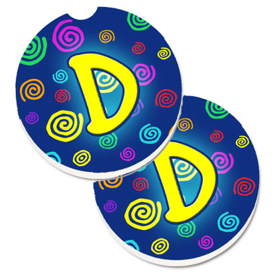 Ceramic Round 2 Piece Car Coaster Set