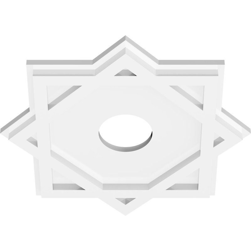 Médaillon de plafond contemporain en PVC Axel, H 1 po x l 14 po x P 14 po