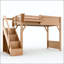 Lit mezzanine avec garde-robe intégré et espace de rangement-128515242-128515245