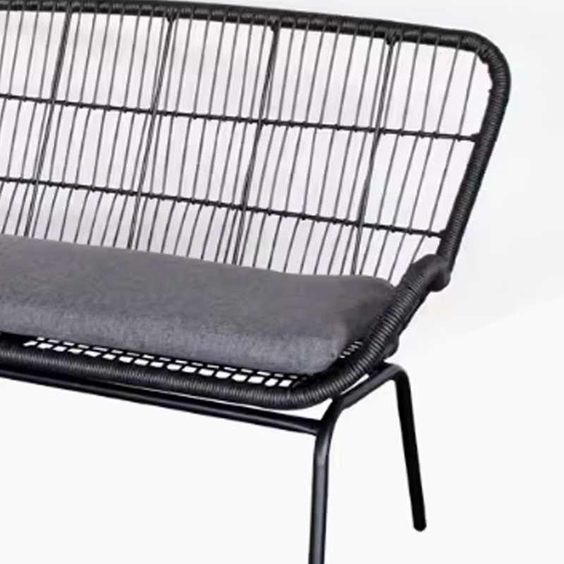 Micky 52.36'' Wide Rectangle Loveseat, Black