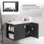 Ensemble de meuble-lavabo 30 po avec lavabo, avec deux portes et ensemble de meuble-lavabo avec tablette de rangement ouverte à gauche, bois massif, sans les robinets-115898806