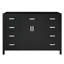 Meuble-lavabo 47 po sans lavabo, armoire seulement, 2 portes et 8 tiroirs, système de fermeture en douceur, design classique, noir-1339964145