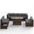 Avamay Rattan Sectional Seating Group with Cushions-1296695091-1295491802
