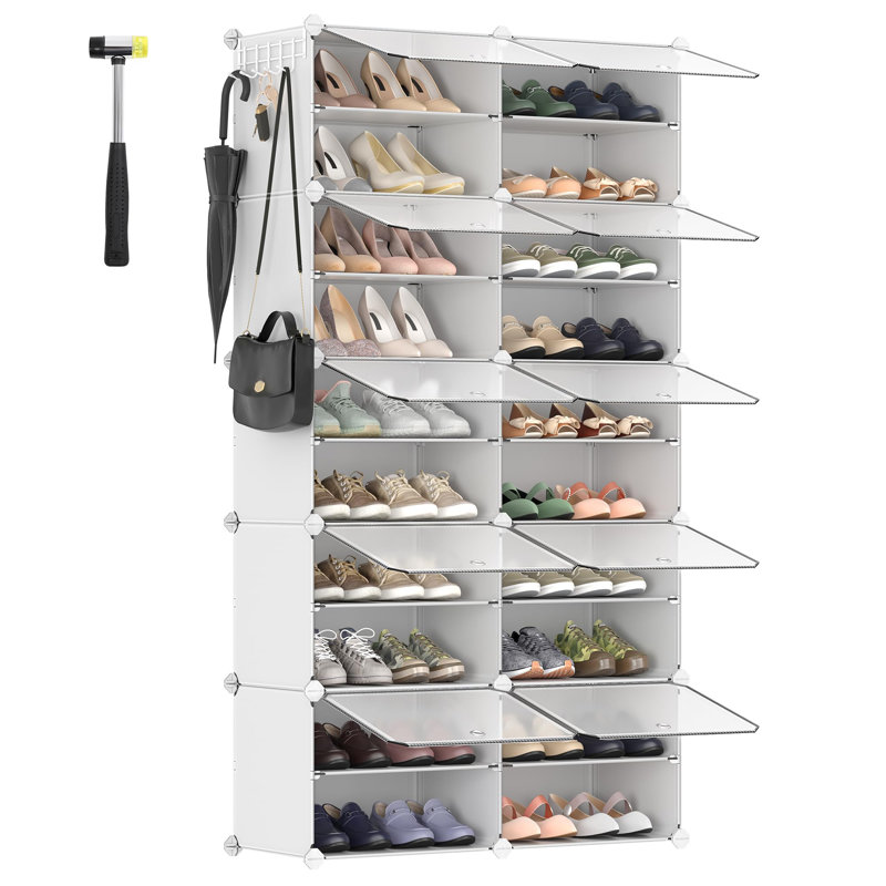40 Pair Yes Shoe Storage Box, White