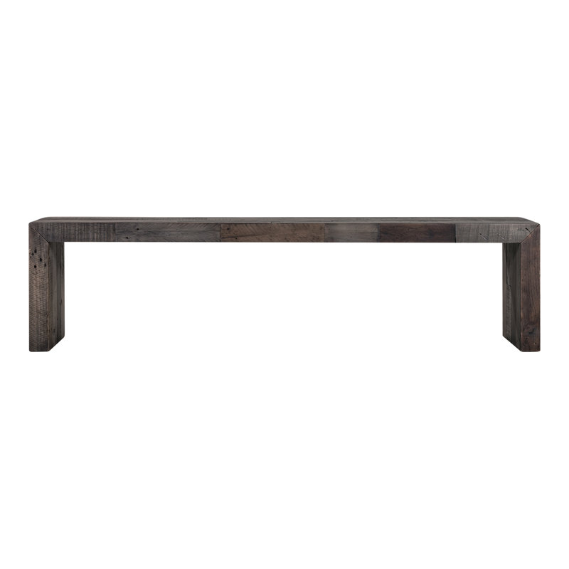 Wood Bench, 18" H x 71" W x 15" D, Brown