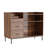 Mid-Century Modern Record Player Stand with Storage for 500+ Vinyl Albums, Brown MDF and Metal Frame