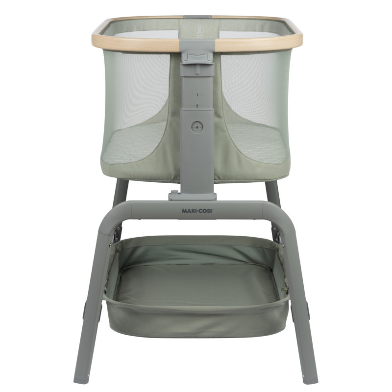 Iora Bedside Crib with Mattress, Green