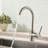 Kitchen Faucet Single Handle Stainless Steel,Commercial Single Hole Kitchen Sink Faucet,Modern One Hole Bar Sink Faucet