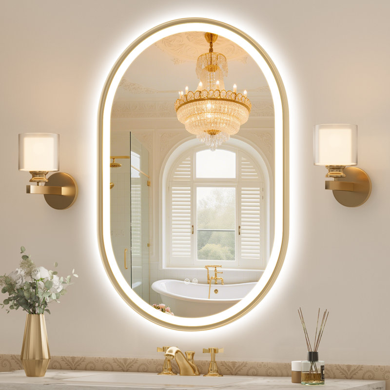 Miroir lumineux pour salle de bain Kashen, 36 po x 24 po