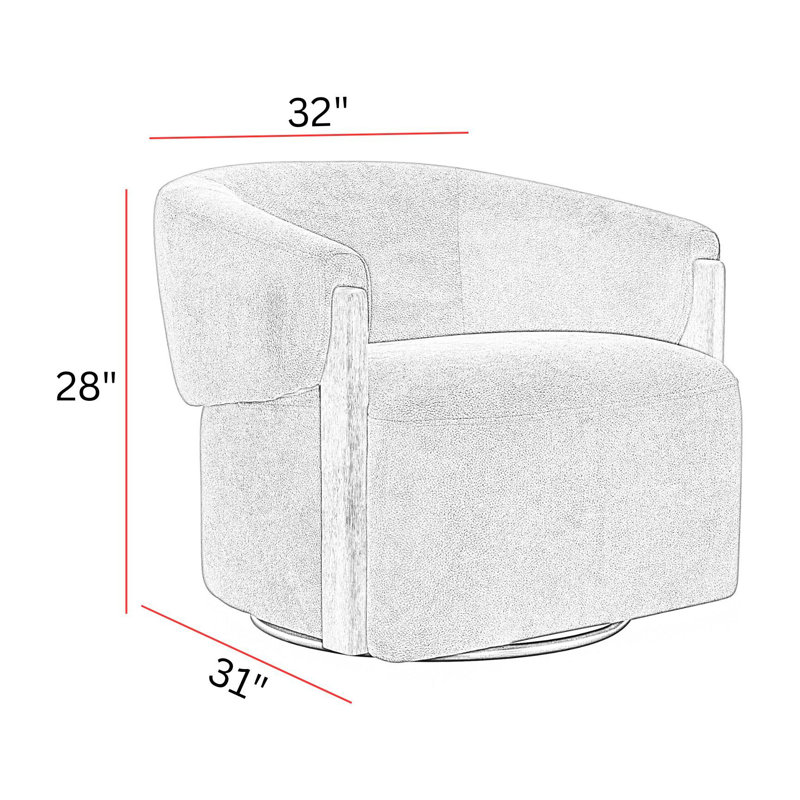 Drumack Swivel Accent Chair, Island Rust
