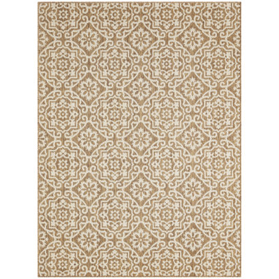 Tapis d'intérieur / extérieur à motif géométrique de style champêtre Danica Nicole Miller
