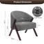 Fauteuil d'appoint en tissu noir Teddy-876225674