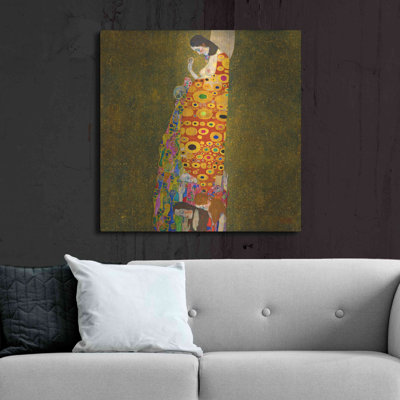 Red Barrel Studio Hope II by Gustav Klimt Metal Wall Art
