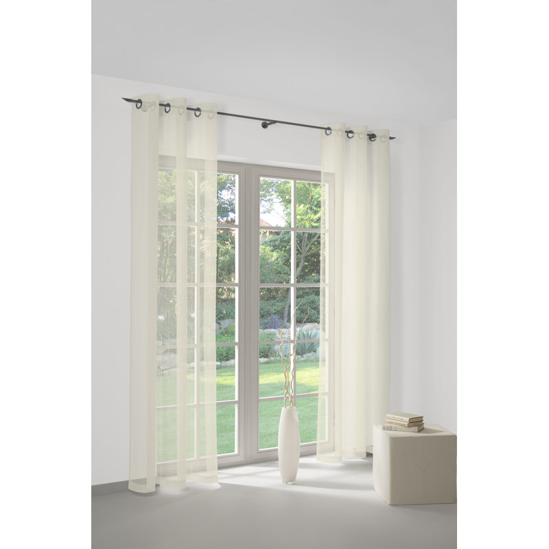 Kituku Semi Sheer Gardine Single Panel, Champagne, Width 600 x Drop 145 cm