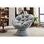 Fauteuil gris en chenille gris - Siège pivotant de luxe à 360 degrés-1555221654