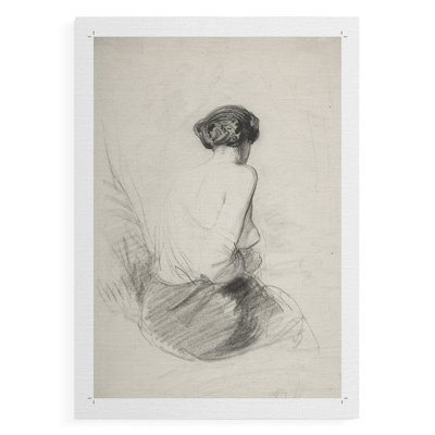 Impression de portrait rétro vintage Lxxxi - reproduction de toile seulement - non encadrée
