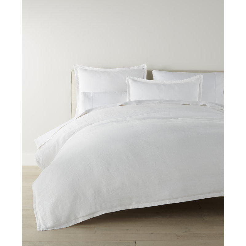 Linen Duvet Cover, Queen Duvet Cover, White
