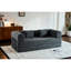 Lit convertible convertible en velours côtelé gris, cadre multifonctionnel à forme fixe 4 - 1, coussin cylindrique, plancher pour petits appartements, style décontracté avec fonction, revêtement en velours côtelé, cadre et salon