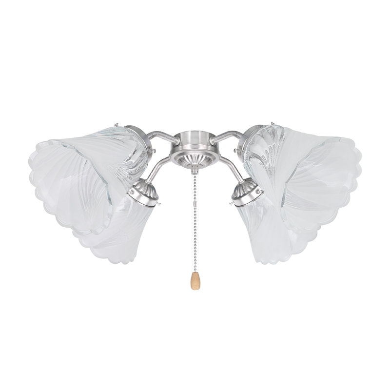 Abat-jour de ventilateur de plafond en forme de cloche en verre H 4,87 po x l 4,75 po (Uno) en transparent