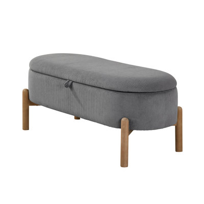 Parkerhouse 42" W Corduroy Upholstered Ottoman With Lift-Top Storage