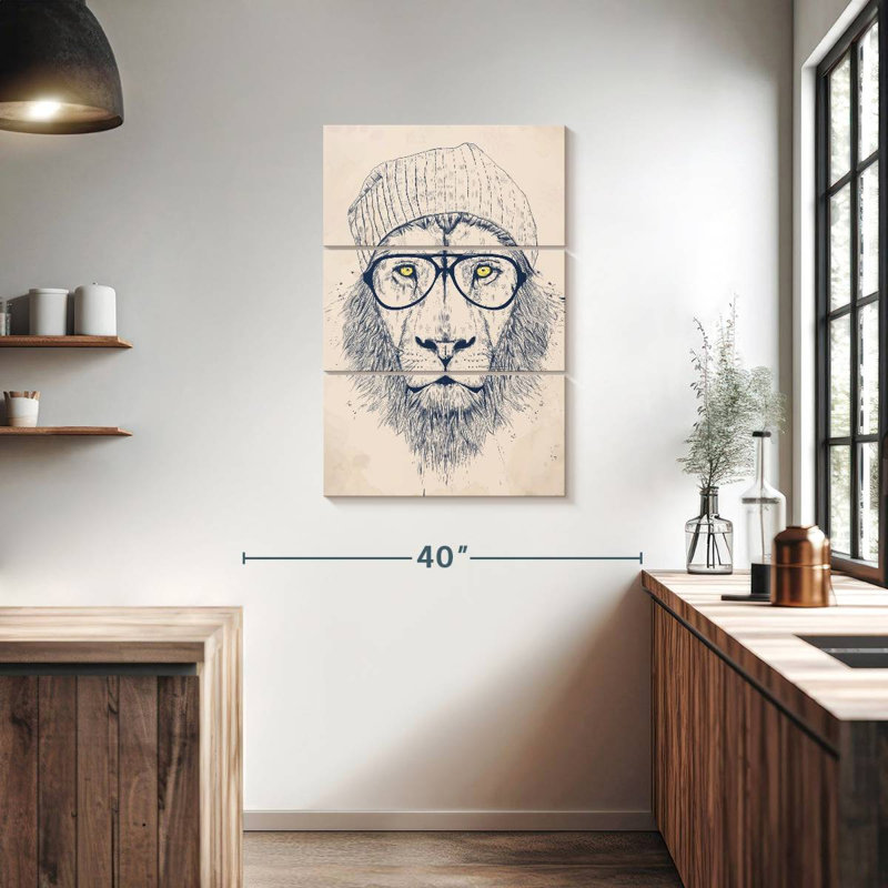 Brampt Cool Lion, 38" H x 24" W