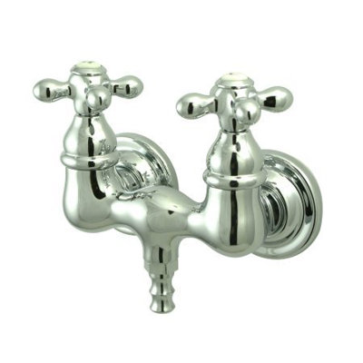 Vintage Double Handle Wall Mounted Clawfoot Tub Faucet