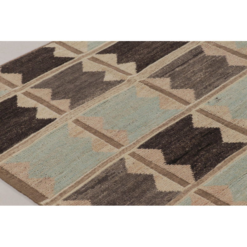 Scandinavian Wool Geometric Area Rug, Rectangle 14' x 20'