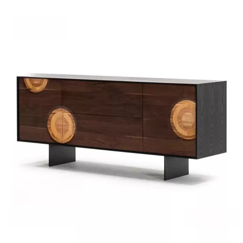 Minimalist Retro-Style Sideboard, 27.56" H x 62.99" W x 17.72" D