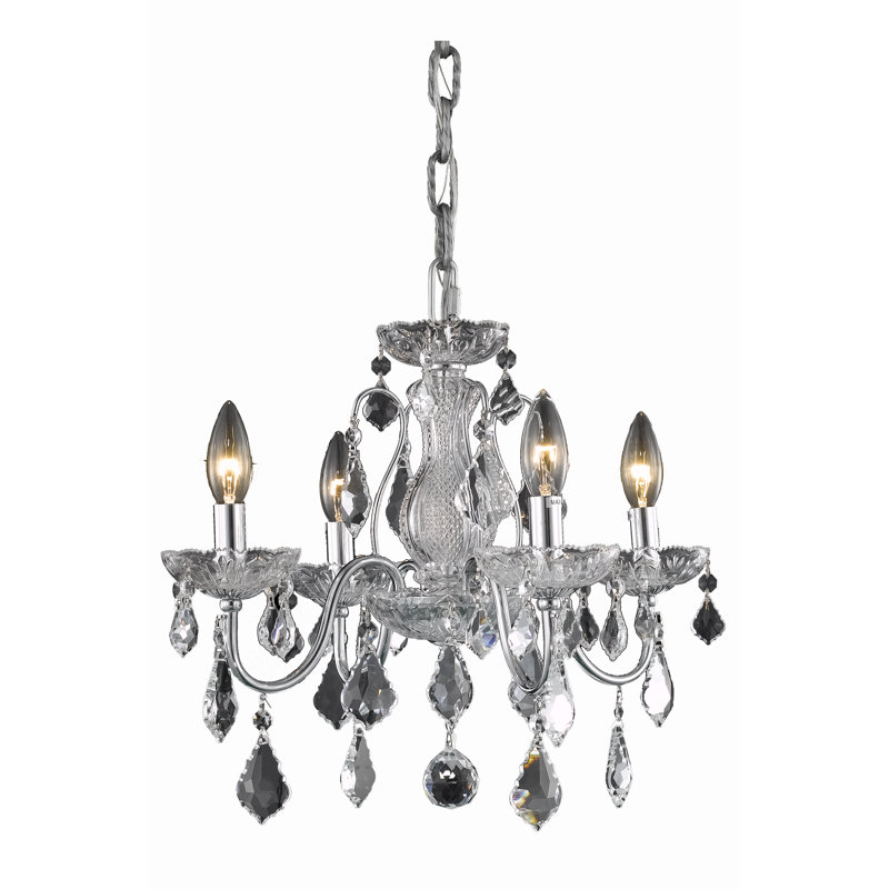 Dusitn 4 - Light Glass Chandelier, Chrome
