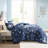 Navy Celestial Bedding - Full/queen With Stunning Medallion And Floral Print Decorative-116012055