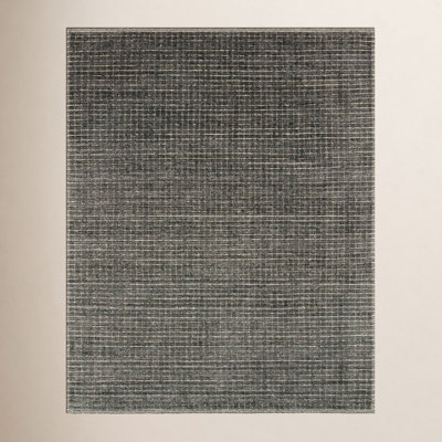 Dorsey Charcoal Hand-Woven Geometric Rug