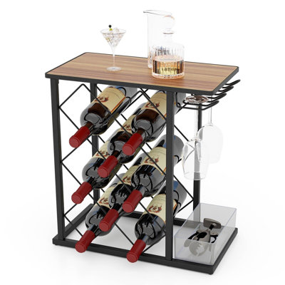 Aizen Wine Bottle & Glass Rack