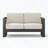 Maya Bay Aluminum Loveseat with Beige Cushion, Corrosion-Resistant, Removable Cover