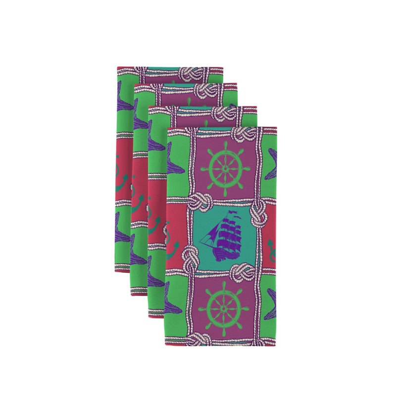 Polyester Nautical Square Napkin