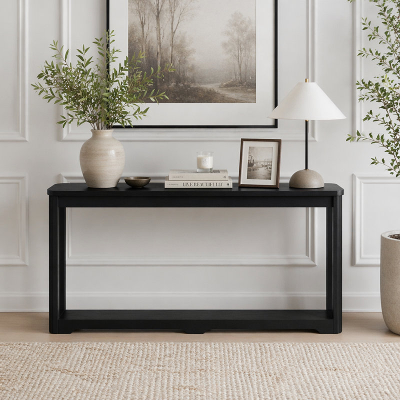70.1"  Console Table, Black