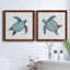 Bubble Blue Turtle I - ensemble de 2 peintures sur toile encadrées-1146726251-1146726253