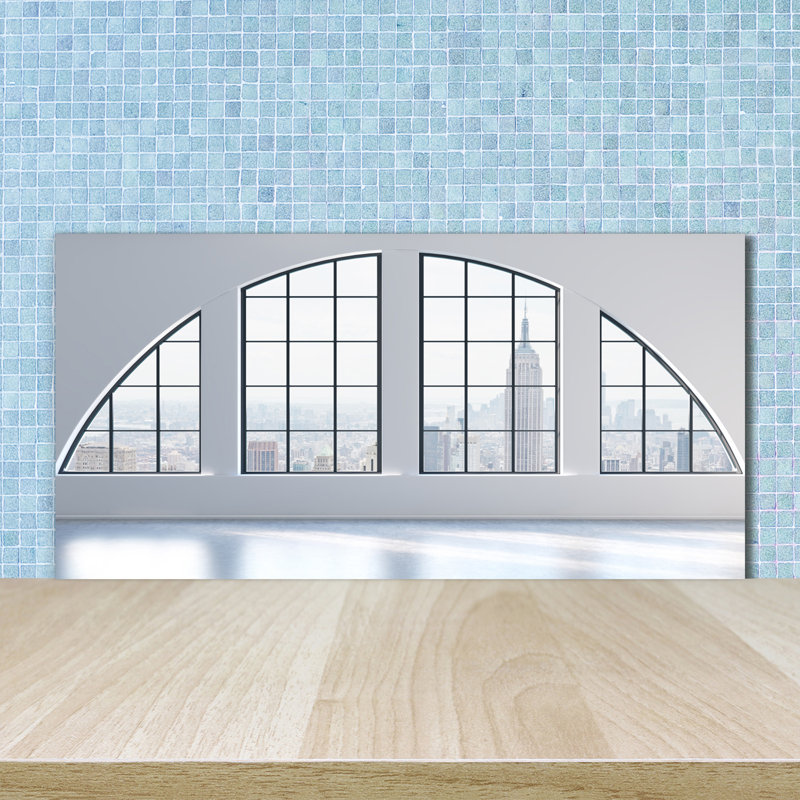 50cm W x 100cm L Glass Peel and Stick Panel