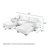 Bendire Oversized U-shape Leather Sectional Sofa Couch W/ Ottoman (Wheels)-1350586293