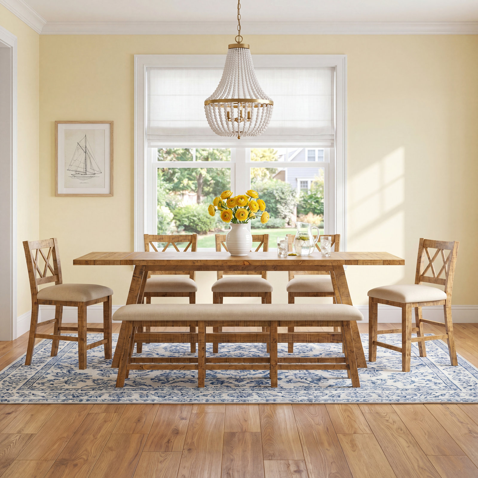 Maxine Dining Table Set with Removable Leaf