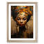 XYZ-FRM-V1223-1771 African Woman Dadaism - Single Picture Frame Print on Wood-94220601-94220602