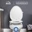 Siège de toilette surélevé 3 po pour personnes âgées de la compagnie d'assurance, barrière de sécurité Clean, charnières sécuritaires, rond, blanc
