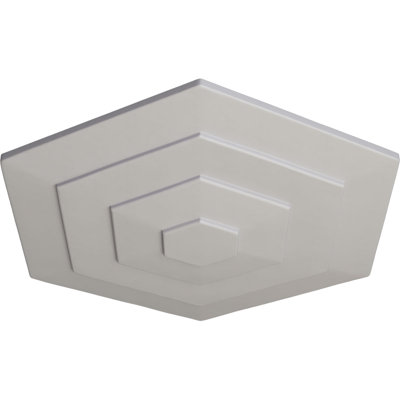 Endurathane Woodruff Ceiling Medallion, 23 1/4"OD x 7/8"P, Hand-Painted Ultra Pure White Finish