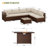 8 Piece Rattan Sectional Seating Group with Cushions and Fire Pit Table-1446252474