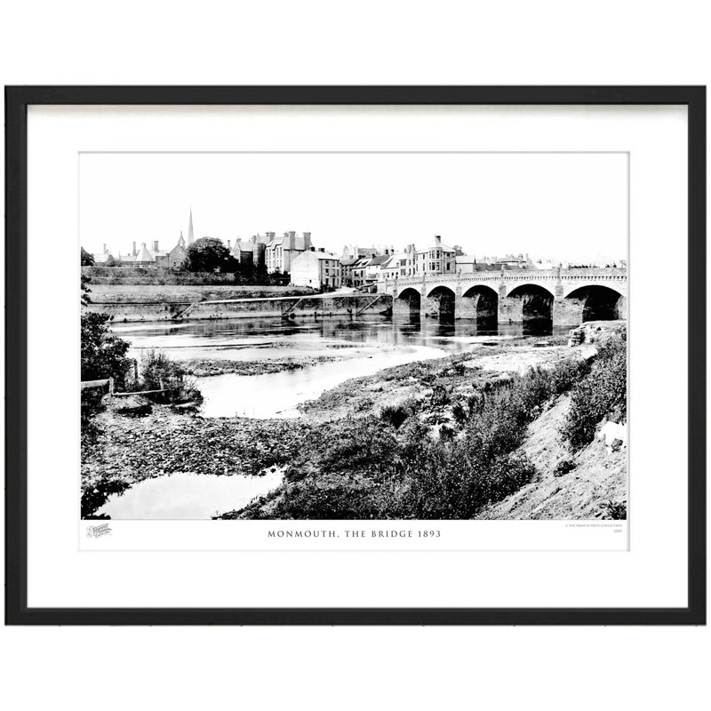 Monmouth, The Bridge 1893 - Single Picture Frame Print, 45cm H x 60cm W x 2.3cm D