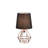 11.25" Copper Metal Table Lamp With Black Semi-Drum Shade, Inline Switch, E12 Base