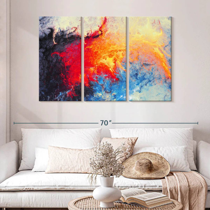 Avery Ice Flame Abstract, 32" H x 50" W