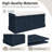 Linen Blend Upholstered Storage Bench-1202489369
