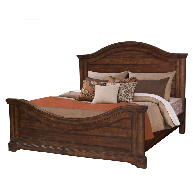 Amos Wood Standard Bed, Tobacco, Queen